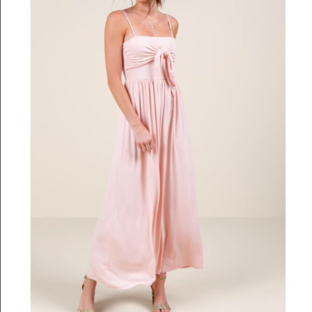 Christine Tie Front Knit Maxi dress